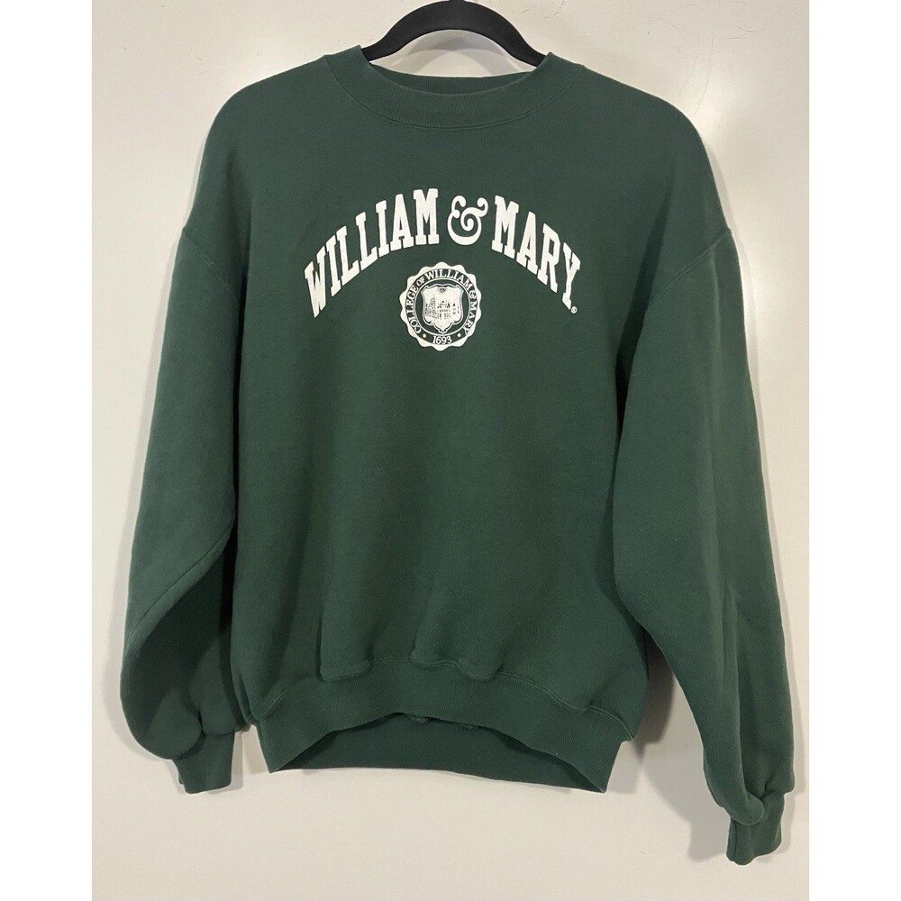 College Of William & Mary Sweatshirt Green Jerzees Sz M